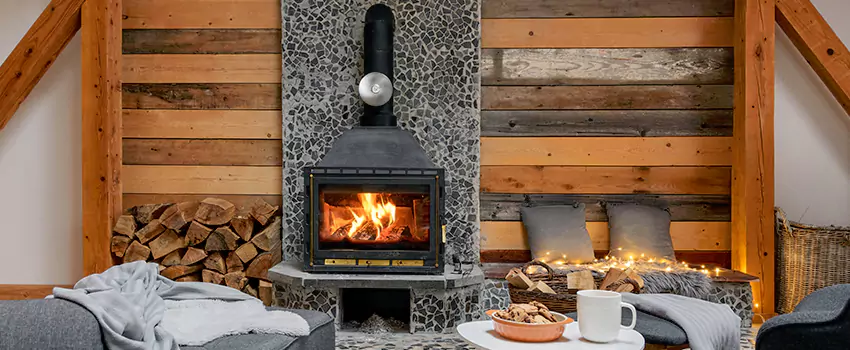 Thelin Hearth Products Direct Vent Gas Stove Fireplace Inspection in Saco, Maine
